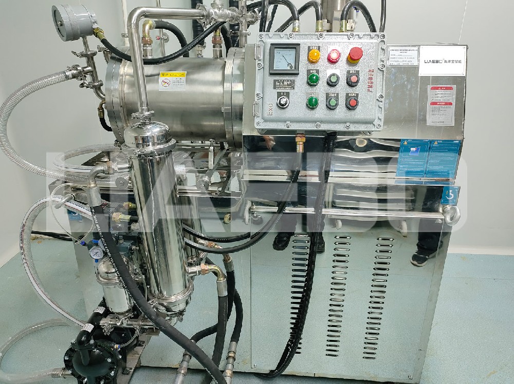 北京某公司25L砂磨機調試成功